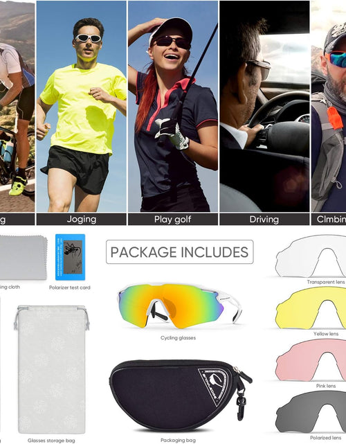 Load image into Gallery viewer, Cycling Glasses, TR90 Unbreakable Frame Polarized Anti-Uv400 Sports Sunglasses
