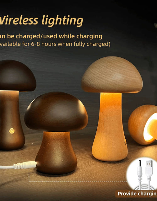 Load image into Gallery viewer, Mushroom Table Lamp,  Creative Bedside Night Light Dimmable LED for Home Decor
