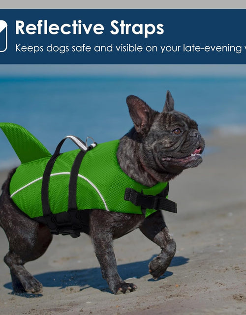 Load image into Gallery viewer, Dog Life Jacket Ripstop Dog Life Vest, Reflective Dog Safety Vest for Boating Swimming, Dog Shark Life Jackets Dog Lifesaver with Rescue Handle for Small Medium Dogs
