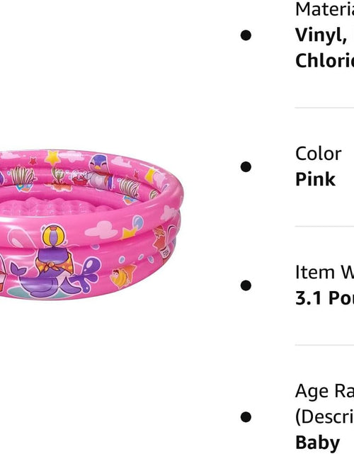 Load image into Gallery viewer, 3 Rings Kiddie Pool, 48”X12”, Kids Swimming Pool, Inflatable Baby Ball Pit Pool, Small Infant Pool (Pink)
