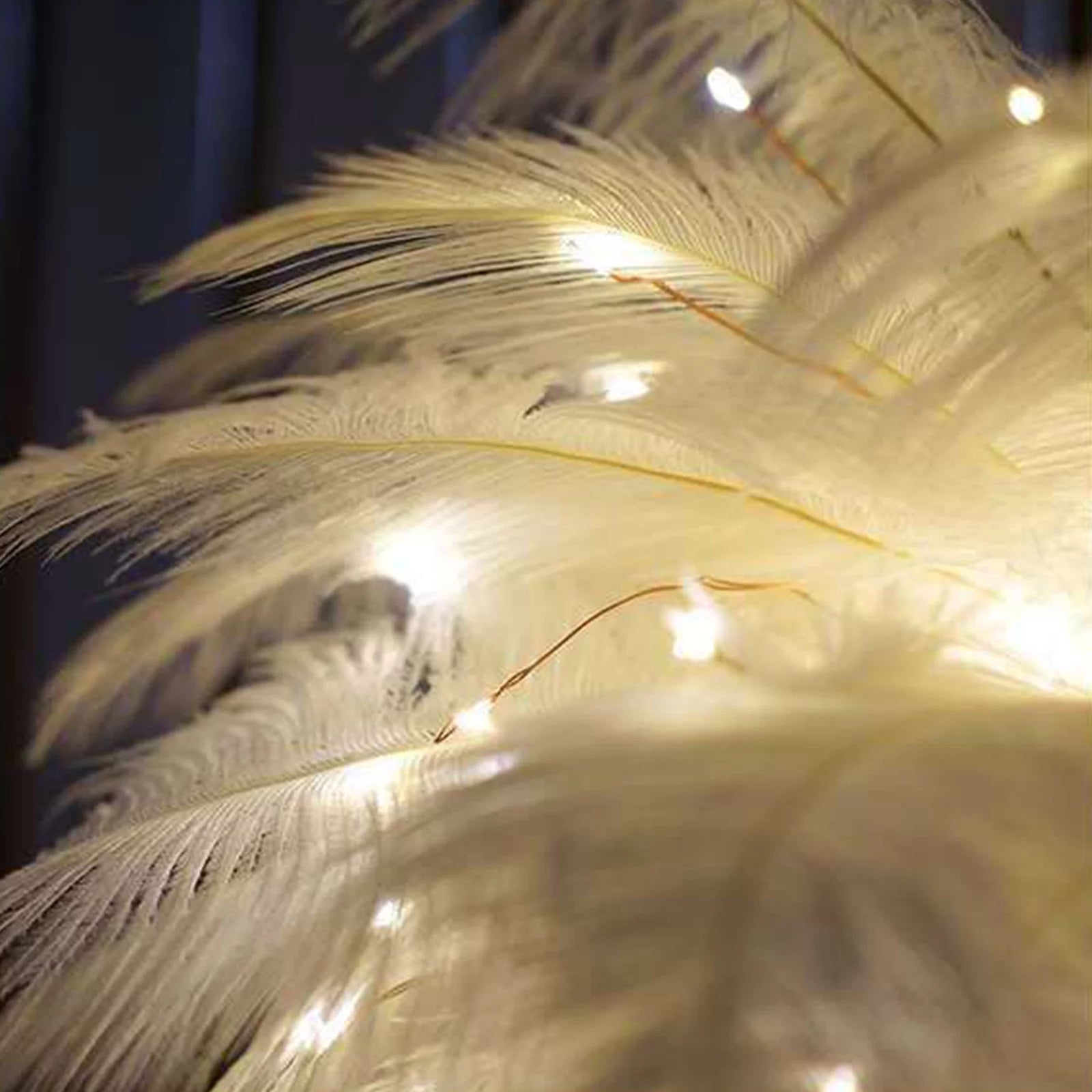 Feather Lamp,Lamps for Night Stands,Nightstand Lamp, Bedroom Table Lamp, Decorations for Bedroom, Mother'S Day Gifts(White)