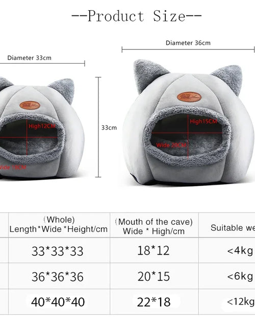 Load image into Gallery viewer, 2021 Deep Sleep Comfort in Winter Cat Bed Little Mat Basket for Cat&#39;S House Products Pets Tent Cozy Cave Cat Beds Indoor
