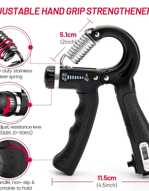 Load image into Gallery viewer, Adjustable 5-60Kg Heavy Hand Gripper Fitness Hand Exerciser Grip Wrist Training Finger Gripper Hand Strengthener for Patient
