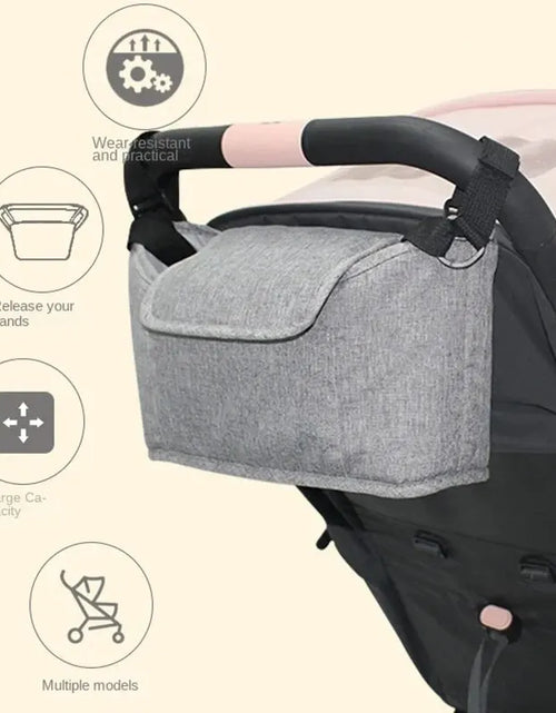 Load image into Gallery viewer, Stroller Bag Baby Diaper Mummy Bag Large Capacity Stroller Organizer Cup Holder Feeding Bottle Stroller Accessories Hanging Bag
