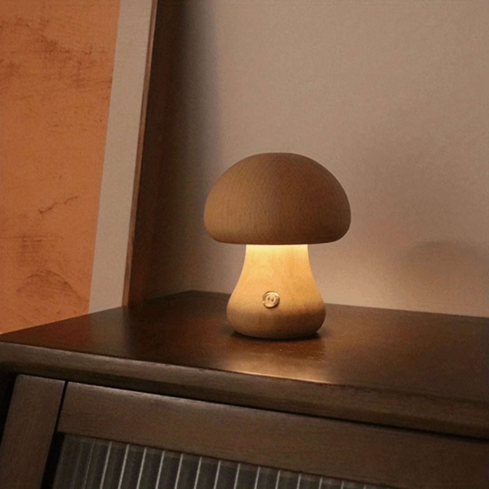 Mushroom Table Lamp,  Creative Bedside Night Light Dimmable LED for Home Decor