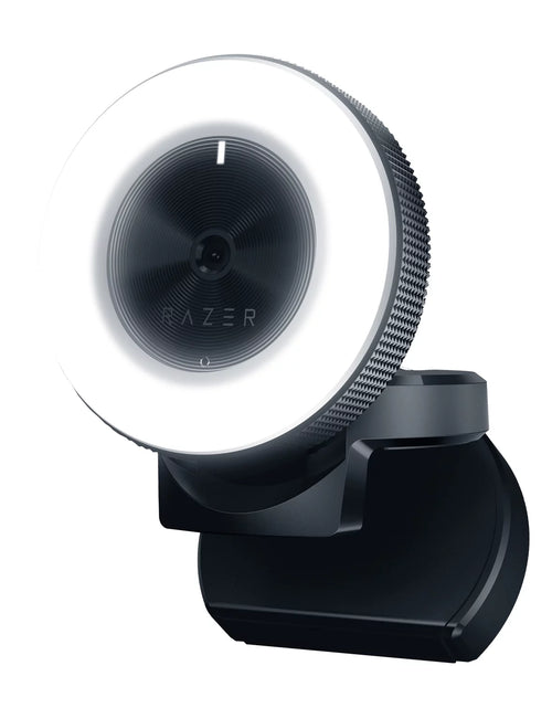 Load image into Gallery viewer, Kiyo Streaming Webcam, Full HD, Auto Focus, Ring Light with Adjustable Brightness, Black
