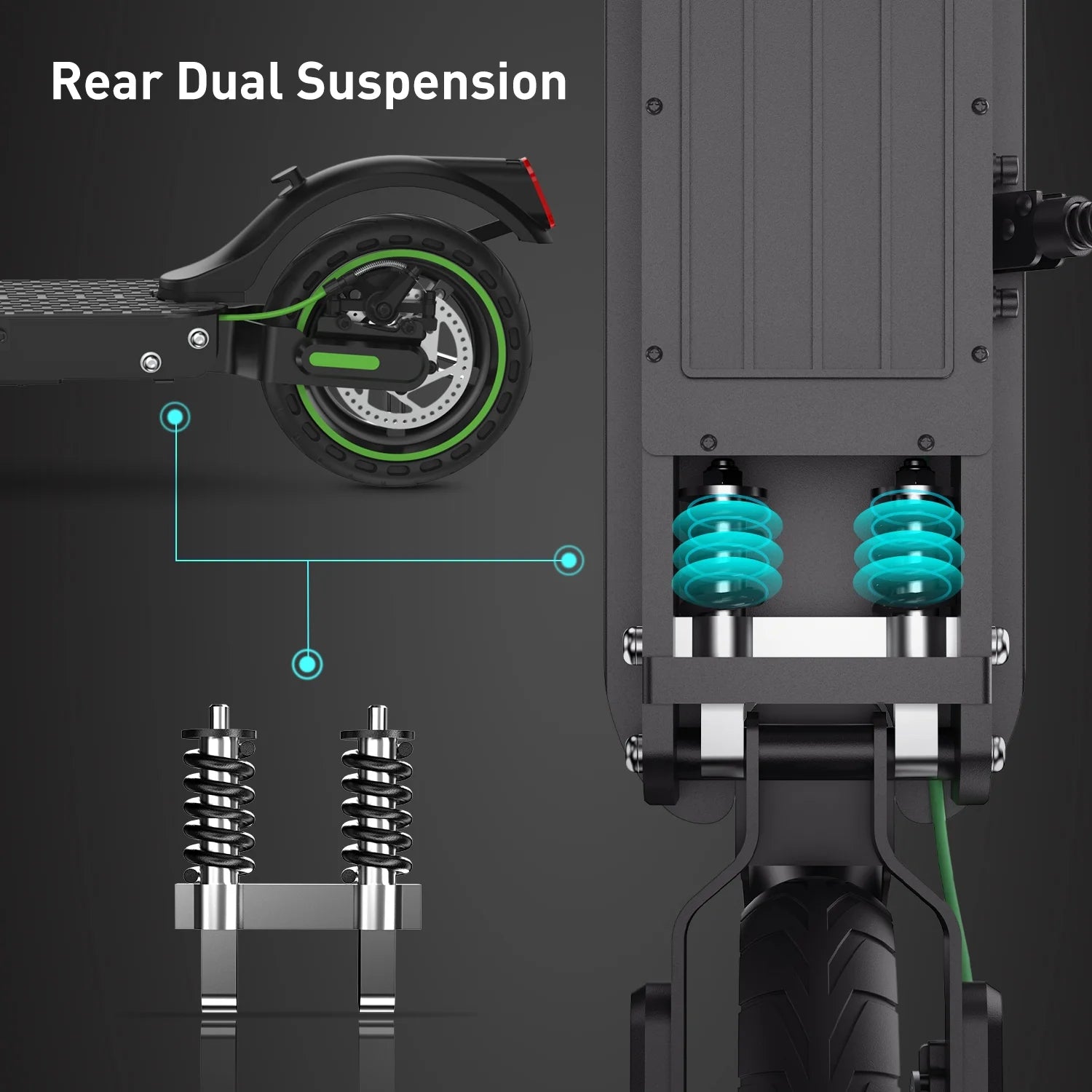 S9Pro Electric Scooter, 18.6 Mph E Scooter, up to 21 Miles Long Range 350W Electric Scooters Adults, Pneumatic Tires with Smart Scooter App