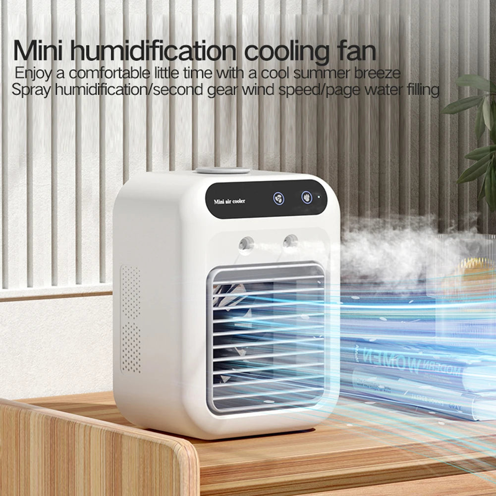 Cold Air Conditioner Fan Mobile Air Conditioning Portable 500Ml Humidifier Mist Cooler Home Electric Fan Mini Ac Air Cooling Fan