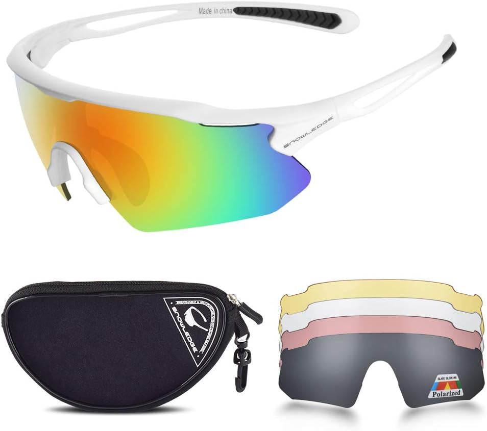 Cycling Glasses, TR90 Unbreakable Frame Polarized Anti-Uv400 Sports Sunglasses