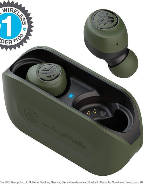 Load image into Gallery viewer, Go Air True Wireless Bluetooth Earbuds + Charging Case | Green | Dual Connect | IP44 Sweat Resistance | Bluetooth 5.0 Connection | 3 EQ Sound Settings:  Signature, Balanced, Bass Boost
