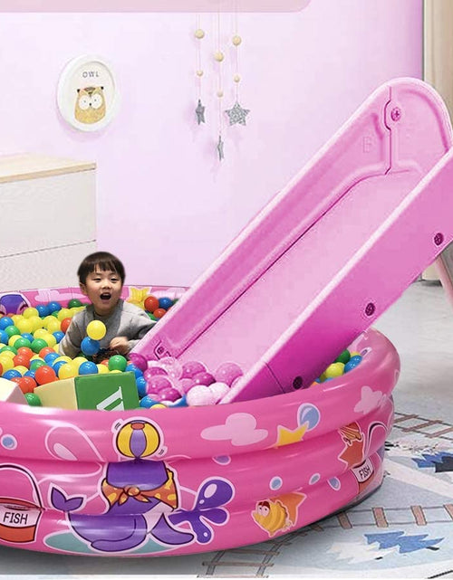 Load image into Gallery viewer, 3 Rings Kiddie Pool, 48”X12”, Kids Swimming Pool, Inflatable Baby Ball Pit Pool, Small Infant Pool (Pink)
