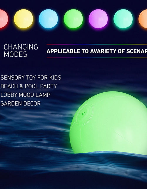 Load image into Gallery viewer, Pool Toys, Light up Pool Beach Game Balls 4 Pack 8 Light Modes, Pool Activities Decorations Adult, Red, Unisex
