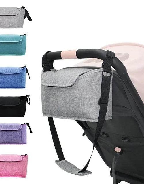 Load image into Gallery viewer, Stroller Bag Baby Diaper Mummy Bag Large Capacity Stroller Organizer Cup Holder Feeding Bottle Stroller Accessories Hanging Bag
