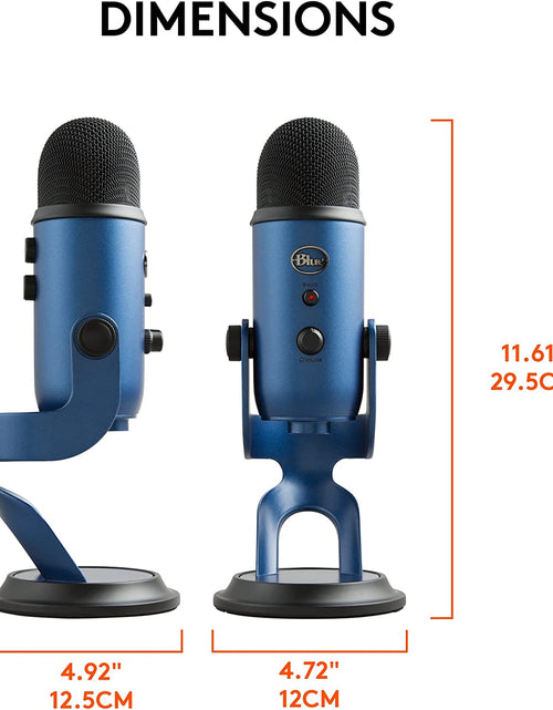 Load image into Gallery viewer, Yeti USB Mic for Recording and Streaming on PC and Mac,  VO!CE Effects, 4 Pickup Patterns, Headphone Output and Volume Control, Adjustable Stand, Plug and Play – Midnight
