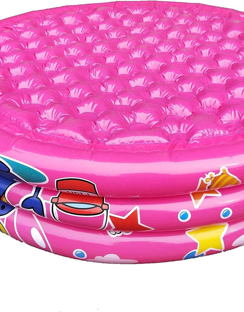 Load image into Gallery viewer, 3 Rings Kiddie Pool, 48”X12”, Kids Swimming Pool, Inflatable Baby Ball Pit Pool, Small Infant Pool (Pink)
