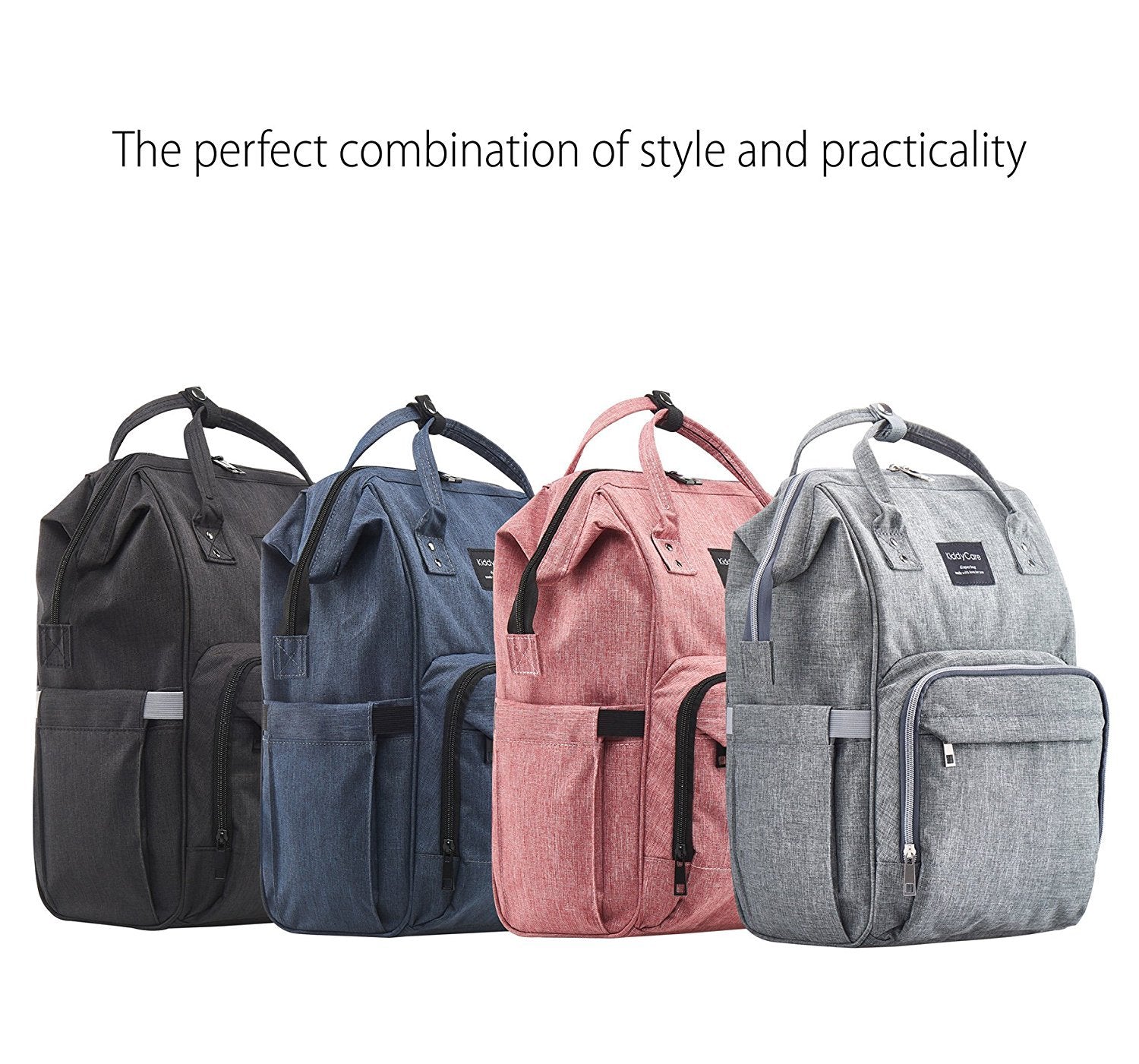 Diaper Bag Backpack – Multi-Function Baby Bag, Maternity Nappy Bags for Travel, Large Capacity, Waterproof, Durable & Stylish for Woman and Men, Gray