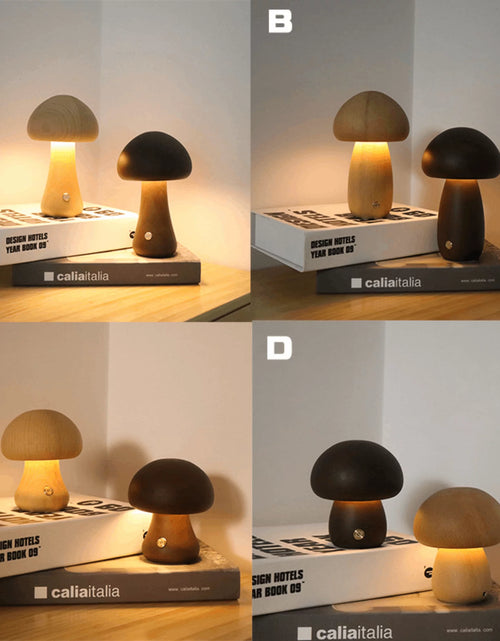 Load image into Gallery viewer, Mushroom Table Lamp,  Creative Bedside Night Light Dimmable LED for Home Decor
