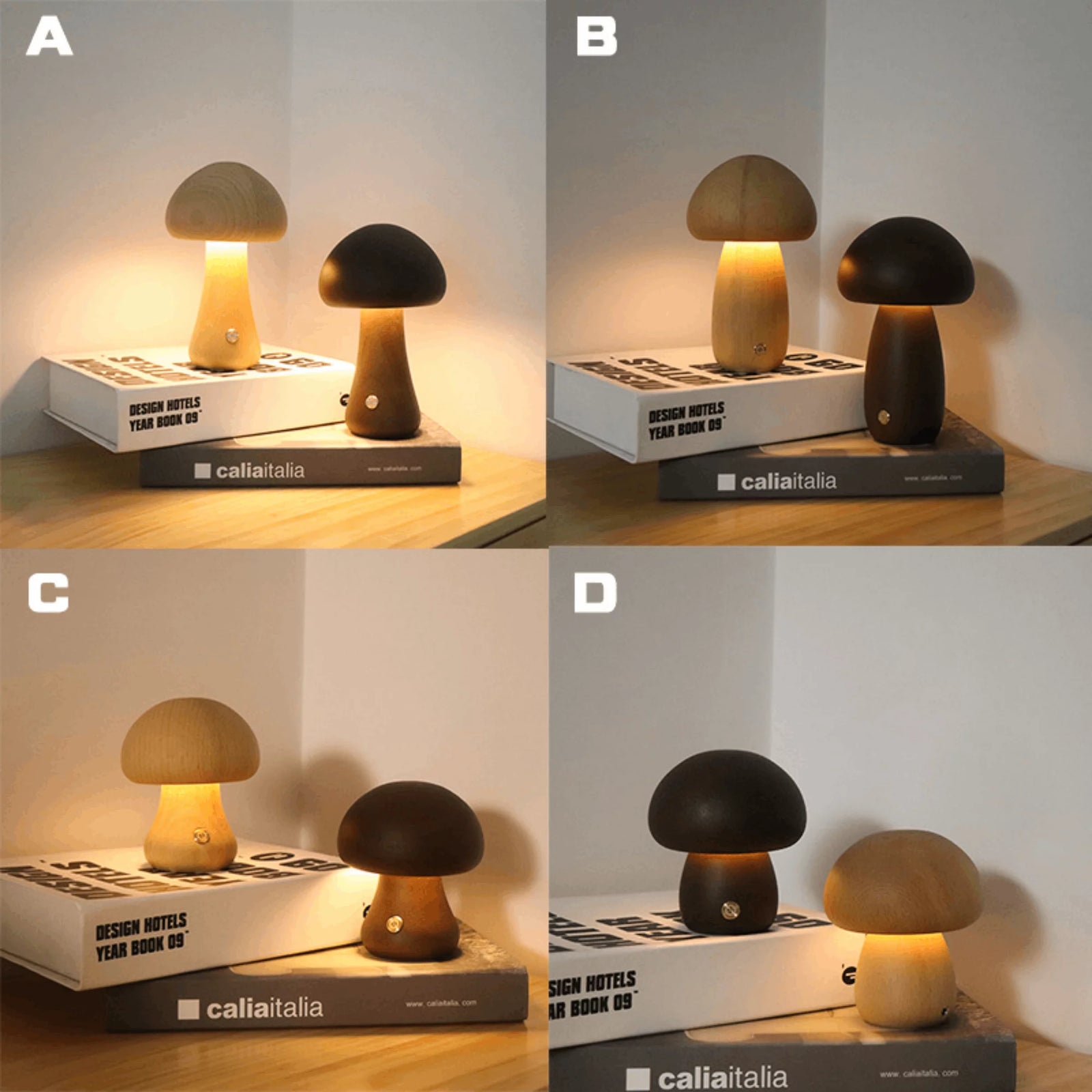 Mushroom Table Lamp,  Creative Bedside Night Light Dimmable LED for Home Decor