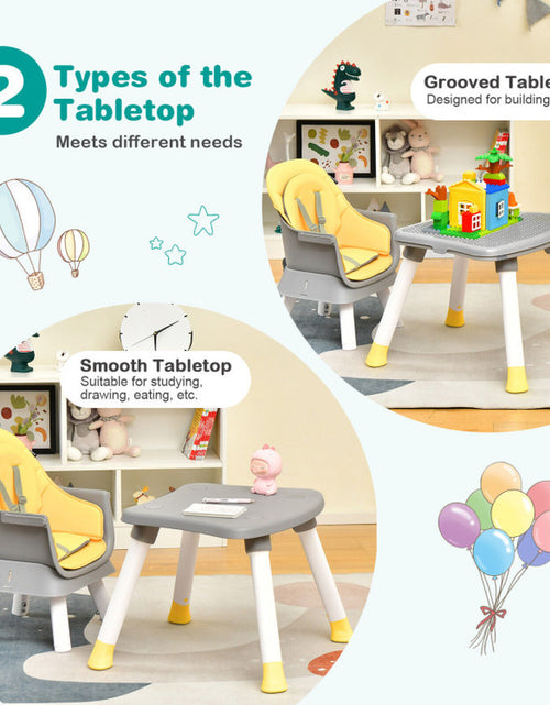 Load image into Gallery viewer, 6-In-1 Convertible Baby High Chair with Adjustable Removable Tray
