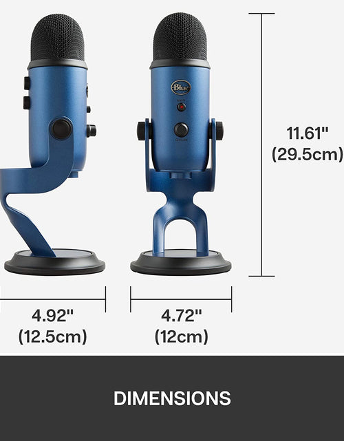 Load image into Gallery viewer, Yeti USB Mic for Recording and Streaming on PC and Mac,  VO!CE Effects, 4 Pickup Patterns, Headphone Output and Volume Control, Adjustable Stand, Plug and Play – Midnight
